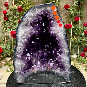 42,7 Pfund Top natürlicher Amethyst Kristall Kirche Kathedrale Geode Mineral Exemplar - Bild 1 von 18
