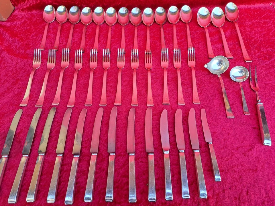 schönes, altes Besteck ,  WMF 2500 Bauhaus 90 ,  12 Personen - Bild 1 von 4