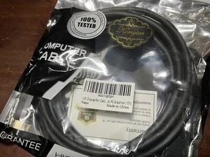 Display Graphics Port Cable Male to Male 3m/10ft Komytoo New Top Quality Sealed - Picture 1 of 5