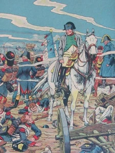 06F21 Antigua Ilustración la Rallic - Dibujo Napoleón Bonaparte Guerra - Bild 1 von 2