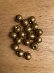 6 Pcs -5/8" Diameter ~ SOLID BRASS BALL FINIAL ~ Unf Brass ~ 8/32  IPS Thread - Picture 1 of 1