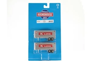 HO Athearn Roundhouse K-Line 25ft Anhänger 2-Pack #202427, 202476 schöne Details neu - Bild 1 von 7