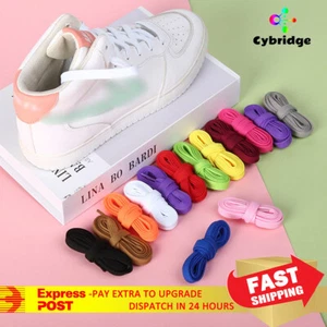 Shoe Laces Quality Colourful Flat Round Oval Bootlace Sneaker Sports Shoelaces - Picture 1 of 17