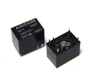 2x Przekaźnik miniaturowy Axicom / TE Connectivity V23101-D0106-A201, 12V, 1xUM, NOS - Zdjęcie 1 z 1