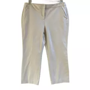 ALFANI Größe 10 Caprihose Reißverschlusstaschen vorne & 2 Kunsttaschen hinten hellbraun/beige - Bild 1 von 6