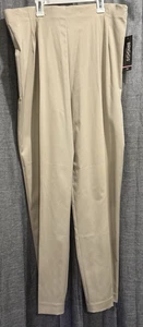 Briggs New York Anzughose Damen Übergröße 18 hellbraun gerades Bein Stretch neu mit Etikett - Bild 1 von 13