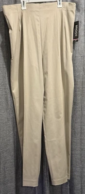 Pantalones de vestir Briggs New York para mujer talla grande 18 tostados pierna recta elásticos nuevos con etiquetas Foto 1 de 4
