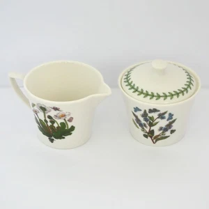 Portmeirion Botanic Garden Creamer and Sugar Set Daisy Speedwell Floral - Picture 1 of 9