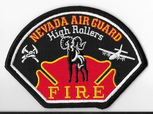 Parche de hombro de bomberos High Rollers de la Guardia Nacional Aérea de Nevada V1 - Imagen 1 de 2