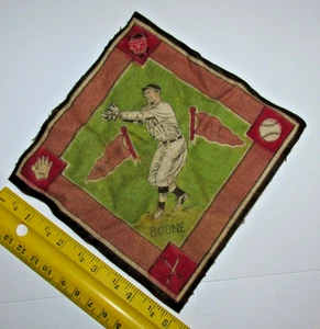 1914 B18 Baseball Tabacco Souvenir Coperta Pennant Luke Boone New York Yankees - Foto 1 di 4