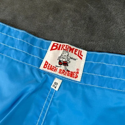 Birdwell Beach Britches Board Shorts Surf Made in USA Blue Striped Mens size 28 - Image 1 of 4