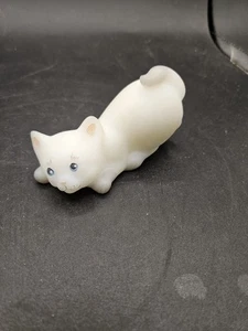 Vintage. Fenton Satin Glas Kätzchen Figur signiert S. Stephen - Bild 1 von 7
