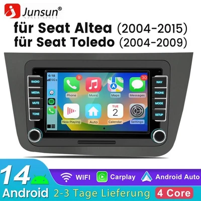 2+64GB Für Seat Altea 2004-2015 Toledo III 7" Android 14 Carplay GPS NAVI RDS FM - Bild 1 von 4