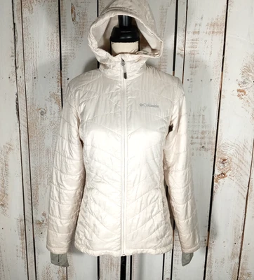 Columbia Mujer Talla Pequeña Mighty Lite Chaqueta Acolchada con Capucha Aislada Omni Heat Foto 1 de 4