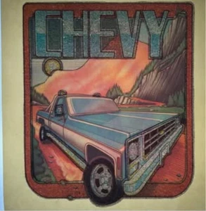 Camión Chevy vintage años 70 brillo transferencia planchada buenos tiempos Chevrolet - Imagen 1 de 1