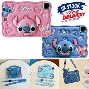 Stitch Angel Stand Case Shockproof Cover Strap For iPad 7/8/9/10th Air10.2'10.9' - Picture 1 of 25