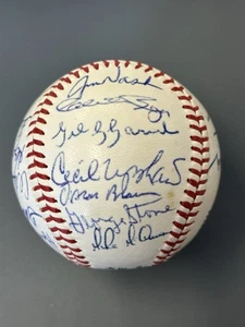 1970 Atlanta Braves TEAM SIGNED Official NL Baseball 22 sigs w/ Cepeda - JSA LOA - Picture 1 of 7