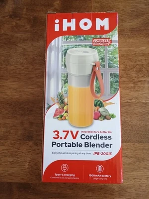 Licuadora de puertos inalámbricos IHOM 3,7 V - Carga inalámbrica tipo C  Foto 1 de 4