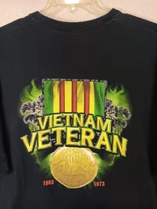 Rare Vintage Official Vietnam War Veteran Shirt Sz 2Xl double sided graphics - Picture 1 of 10