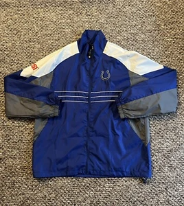 Indianapolis Colts Jacket Mens Large Windbreaker Reebok NFL Sports Illustrated - Picture 1 of 10