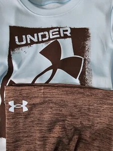 Boys Kids Youth Under Armour shorts Shirt Set NEW Size 6 Fresco Blue - Picture 1 of 2