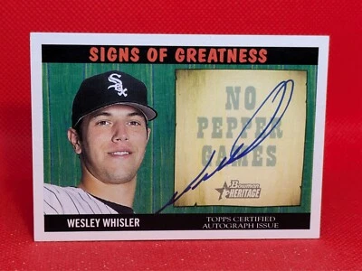2005 Bowman Heritage Signs of Greatness Wes Whisler Wesley Whisler #SG-WW Auto - Image 1 of 2