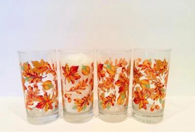 Vasos Royal Norfolk Libbey otoño hojas 16 oz - Juego de 4 Foto 1 de 3