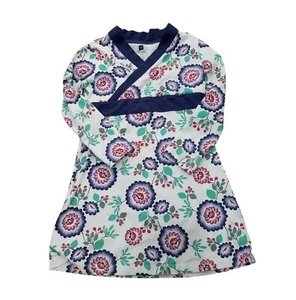 Tea Collection Floral Print Dress Size 5 Girls Long Sleeve 100% Cotton - Picture 1 of 3