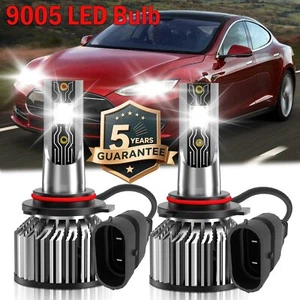 For Tesla S 2012-2018 2X 9005 LED Headlight Bulbs High or Low Beam 6500K White - Picture 1 of 11