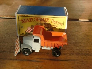 MATCHBOX Lesney RW 16 C SCAMMELL Mountaineer SNOW PLOUGH Grau Orange + Repro Box - Bild 1 von 8