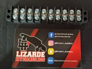 Lowrider Hydraulics 10 Position Wiring Terminal Distribution Block, 1pcs - Foto 1 di 2