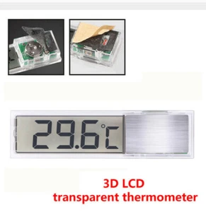 Termómetro Multifuncional LCD 3D Pecera Medición de Temperatura PLATA CLR - Imagen 1 de 5