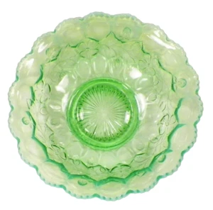 Fenton Honeycomb & Clover Schale grün opalisierend frühes amerikanisches Muster Glas - Bild 1 von 6