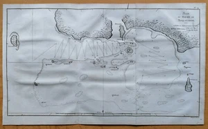 Cook Voyages Original Kupferstich Karte Tonga Hafen Tongataboo - 1774 - Bild 1 von 1