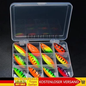 12er Set Box Trout Spoon Set Forellenblinker Blinker Kunstköder Spinnfischen DHL - Bild 1 von 6
