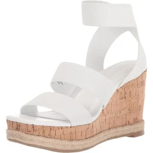 Madden Girl Women Ankle Strap Cork Wedge Sandals Maranda Size US 10M White - Picture 1 of 6