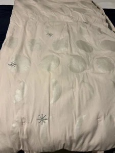 Crate & Barrel Land Of Nod Pink Silver Sparkle Child Sleeping Bag Faux Fur Lined - Picture 1 of 14