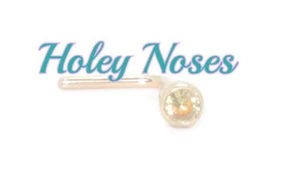 18ct Gold 2mm created Yellow Diamond Nose Stud Ring Pin Bezel body jewellery - Picture 1 of 5