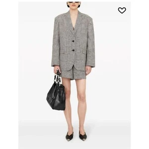 ANINE BING Quinn plaid linen blazer size Small NWT - Picture 1 of 10