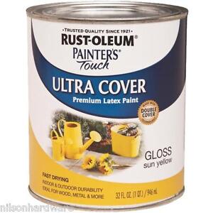 2 Qt Sun Yellow RustOleum Painter´s Touch 2X Ultra Cover Enamel Paint 1945502
