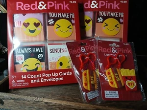 Valentine's Lot 28 Pop Up Cards And Four Keychains BFF All New - Picture 1 of 6