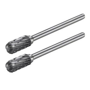 Tungsten Carbide Double Cut Rotary File Radius Cylinder Shape w 1/8" Shank 2pcs - Picture 1 of 6