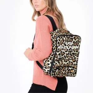 New Authentic Marc Jacobs The Backpack Medium Size Canvas Animal Leopard Print - Picture 1 of 6