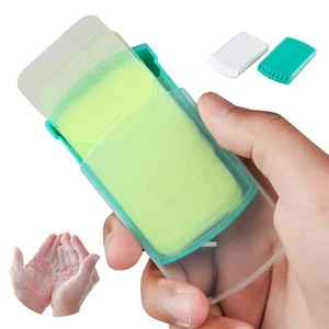 2 Boxs (100 Sheets) Hand Washing Soap Sheets for Outdoor Travel,Portable Camping - Picture 1 of 4