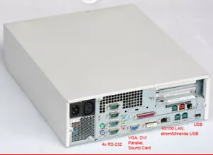 Industry Computer NCR 7457 1GB RAM VGA+DVI USB 12 24V 4x RS-232 Serial Lpt K11A - Picture 1 of 6