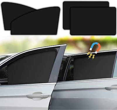 Cubierta magnética parasol de ventana de coche 4 piezas protector de malla protección UV para verano EE. UU. Foto 1 de 4