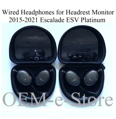 2015-2021 Cadillac Escalade ESV Platinum 2 Wired Headphones For Headrest Monitor - Image 1 of 4