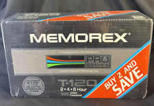 2 Vintage Memorex Pro Series Vhs T-120 Blank Video Cassette Tapes New Sealed