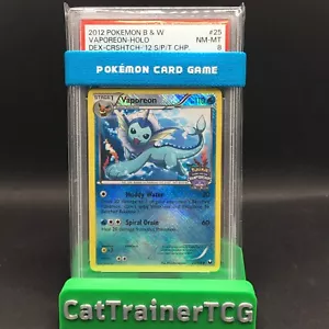 PSA 8 Vaporeon 25/108 Dark Explorers Crosshatch Holo 2012 State Championships - Picture 1 of 2