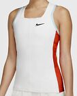 Nike Nikecourt Court Slam White Orange Blue Racerback Tennis Tank Top Womens M